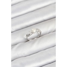 Vice Avm Pirinç Gümüş Renk Zirkon Taşlı İncili Model Kadın Yüzük EB-53-vice/(1395) 2908