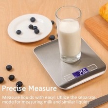 Ototechparca Lüx Dijital Mutfak Terazisi 5 kg 1 gr Hassas Paslanmaz Çelik + Pil