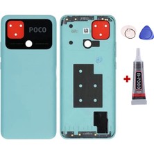 Yedcom Xiaomi Xiaomi Poco C40 Yeşil Arka Kapak Batarya Kapağı Pil Kapağı Yapışkan Ve Sökme Aparatıyla Beraber Full Set