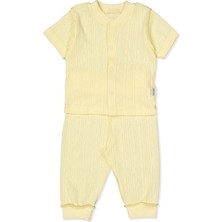 Bebetto Dış Dikiş Ajurlu Patiksiz Mini Pijama (Basıc/25) Sarı