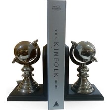 Lamedore Globe Gumus Sıyah Kıtap Tutucu Set 13X10,5X19 cm