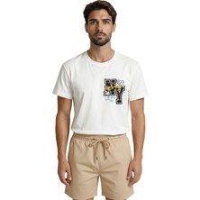 Color Luxe Ny New York Kolej Yazılı ve Renkli Graffiti Baskılı Streetwear Premium Erkek Tişört