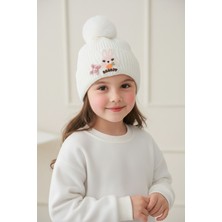 Gigi Giyim Tavşan Desenli Fırfırlı Kız Çocuk Bere