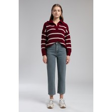 Lee Cooper Cop Kadın Polo Yaka Kazak Mor