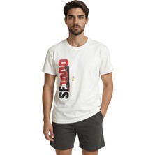 Color Luxe SF1000 F1 Yarış Arabası ve Dikey Tipografi Baskılı Premium Erkek Tişört