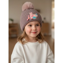 Gigi Giyim Helikopter Desenli Fırfırlı Kız Çocuk Bere