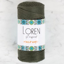 Esranın Dünyası Loren Macrame Asker Yeşili El Örgü Ipi - Rm 0195 - 34337