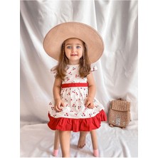 Magu Kız Çocuk Kiraz Desenli Elbise