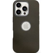 CepStok Apple iPhone 14 Pro Max Kılıf Magsafe Wireless Şarj Özellikli Karbonfiber Desenli Kapak