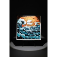 Forge Triverse Japanese Wave Kabartmalı Tablo