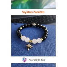 ASTRO STONES Siyahın Zarafeti Doğal Taş Bileklik (Obsidyen & Pembe Kuvars)