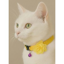 Coco Pet Sarı Çiçekli Kedi Tasması