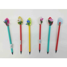Kiddy World Yaprak ve Çiçek Başlıklı  Kurşun Kalem ( 5 adet karışık)