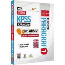 2026 Kpss Önlisans/ortaöğretim Türkçenin Kara Kutusu Konu Konu Paragraf 1 Ösym Çıkmış Soru Bankası