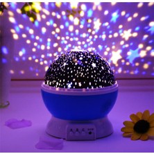 Empressco Mavi Gece Lambası, Yıldız ve Gökyüzü Projeksiyonu, Sakinleştirici Işık, Huzurlu Atmosfer