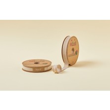 Sad Biye Çizgili Katlı C09 Kahverengi 2 cm 25 Metre %65 Koton %35 Polyester