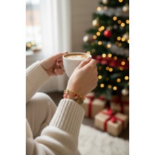 Alya's Aksesuar Altın Rengi Yeni Yıl Temalı Zincir Bileklik