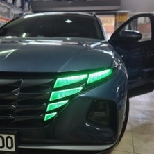 Carmind Hyundai Tucson Gündüz Farı Sticker Seti Yeşil 2021-2024