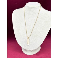 Calista Aksesuar Şans Plakalı Gold Kolye