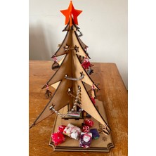 Csd Tasarım Ahşap Noel Yılbaşı Ağacı Masaüstü Dekor