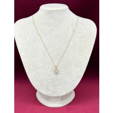 Calista Aksesuar 14 K Renginde Swarovski Taşlı Dikdörtgen Şekilli Minimal Gold Kolye