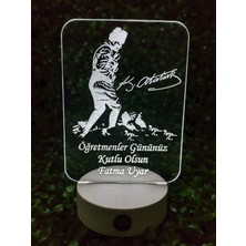Empressco Kişiye Özel Gece Lambası - Öğretmenler Günü Hediyesi, Beyaz Renk