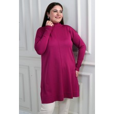 By Saygı Kadın Yanları Fermuarlı Büyük Beden Tunik Bluz