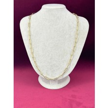 Calista Aksesuar 14 K Renginde Büyük Ataş Şekilli Gold Kolye 60 cm