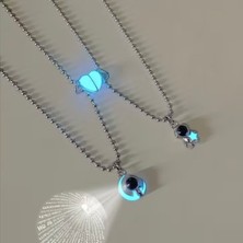 Ekinoksen Sevgililer Gününe Özel ,sevgili Kolyesi Çift Kolyesi 100 Dilde Seni Seviyorum Kalp Ay ve Yıldız