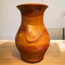 Tabia 🌲 El Yapımı Kızılçam Ağacından Ahşap Vazo