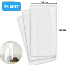 26 Adet Pratik Kullan At Çay,bitki Çayı,filtre Kahve Demleme Poşeti Süzgeci (4940)