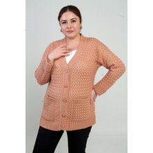 By Saygı Kadın Sepet Örgü Model Cepli Tunik Hırka