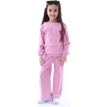 Meyica Kız Çocuk Alt Üst Kaşkorse Pamuklu Eşofman Takımı