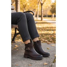 Fort 222450 Ventes Rahat Sıcak Astar Kaymaz Taban Fermuarlı Kadın Bot