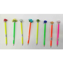 Kiddy World Çiçek Başlıklı Kurşun Kalem ( 5 adet karışık )