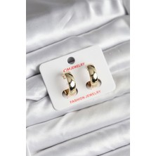 Vice Avm 14K Gold Renk Kaplama Halka CM Kadın Küpe