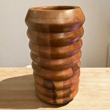 Tabia 🌰 El Yapımı Ceviz Ağacından Ahşap Vazo