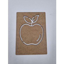 10 Adet Meyveler Elma Ahşap Montessori Resim Çizim Okul Dıy Etkinlik Aktivite Sanat 20 cm x 14 cm
