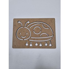 10 Adet Uğur Böceği Ahşap Montessori Çizim Okul Dıy Etkinlik Aktivite Sanat 21 cm x 15 cm