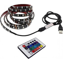 Mdstech Tv Arkası Silikonlu Rgb LED Şerit – Kumandalı Ambiyans Aydınlatma – 3 Metre USB