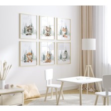 Ninastore Orman Hayvanları Kreş Baskıları: Orman Duvar Sanatı