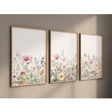 Ninastore Kır Çiçeği Fidanlık Baskısı: Bohem Çiçekli Duvar Sanatı