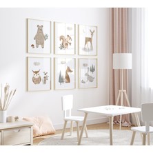 Ninastore Orman Hayvanları Kreş Baskıları: Bohem Dekor