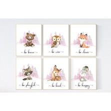 Ninastore Orman Hayvanları Kreş Baskıları: Suluboya Orman Dekoru