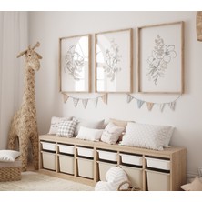 Ninastore Kır Çiçeği Fidanlık Baskısı: Bohem Çiçekli Duvar Dekoru