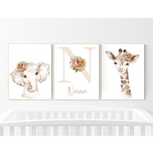 Ninastore Çiçekli Hayvan Desenli Çocuk Odası: Bohem Yabani Çiçek Dekoru