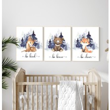 Ninastore Orman Hayvanları Kreş Baskı Seti: Cinsiyet Nötr Dekor