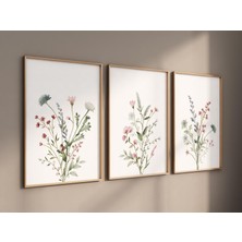 Ninastore Kır Çiçeği Fidanlık Baskısı: Vintage Çiçekli Botanik Duvar Sanatı