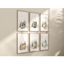 Ninastore Orman Hayvanları Kreş Sanat Baskıları: Orman Dekoru