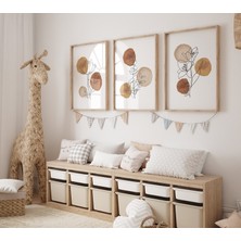 Ninastore Bohem Botanik Desen: Nötr Kır Çiçekleri Fidanlık Dekoru